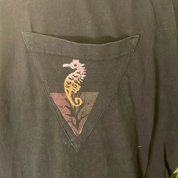 Focus short sleeve black ocean theme maxi dress - Picture 5 of 7